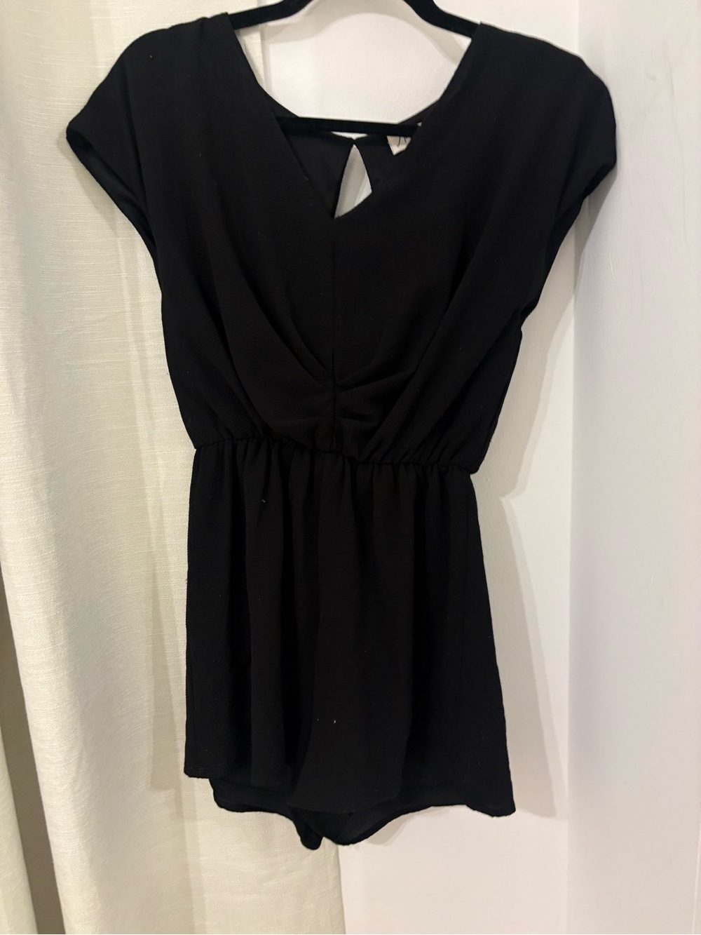 Classic Black Women's V-Neck romper